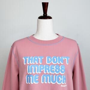 Shania Twain Song Quote Pink Longline Crewneck Sweatshirt